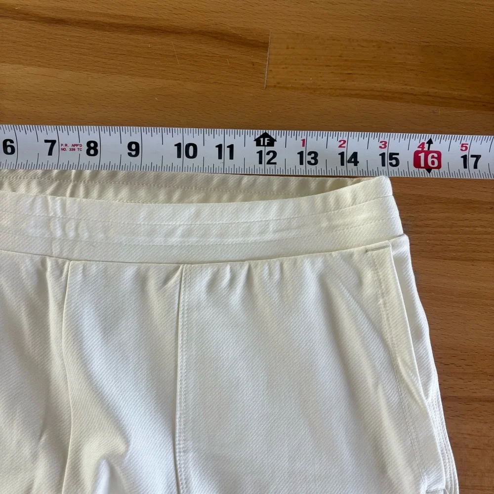 J Jill Fit White Ankle Pants Cotton Blend Stretch Pull On Size Small comfortable